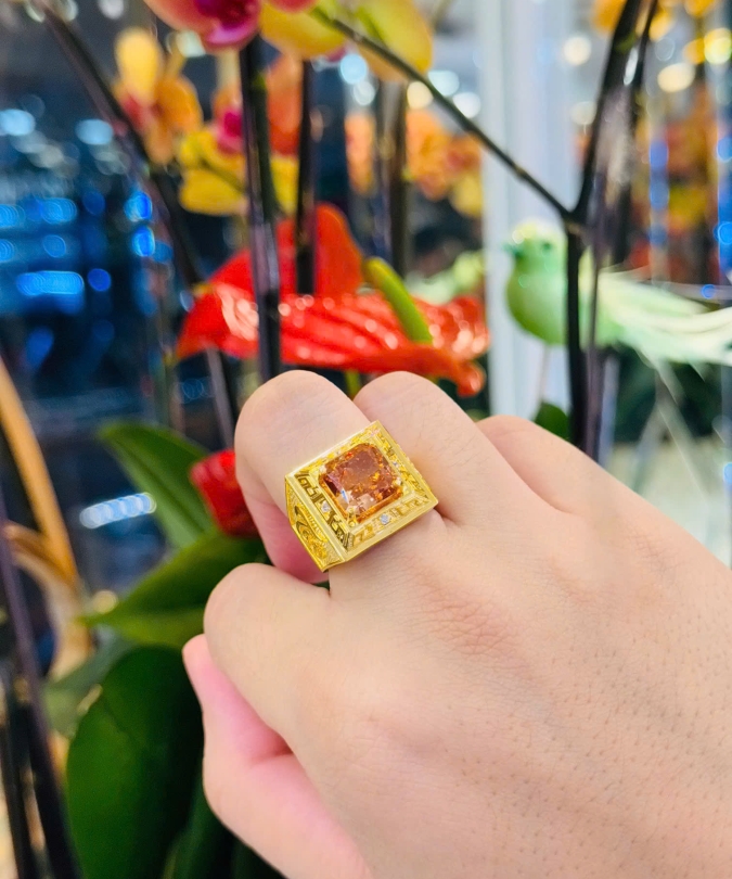 Nhẫn Nam Hột Nam Phi Hột Trà 