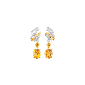 Bông tai Vàng 14K Đính đá Citrine