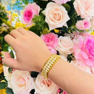 mẫu chụp lắc xương cá đính hột tấm